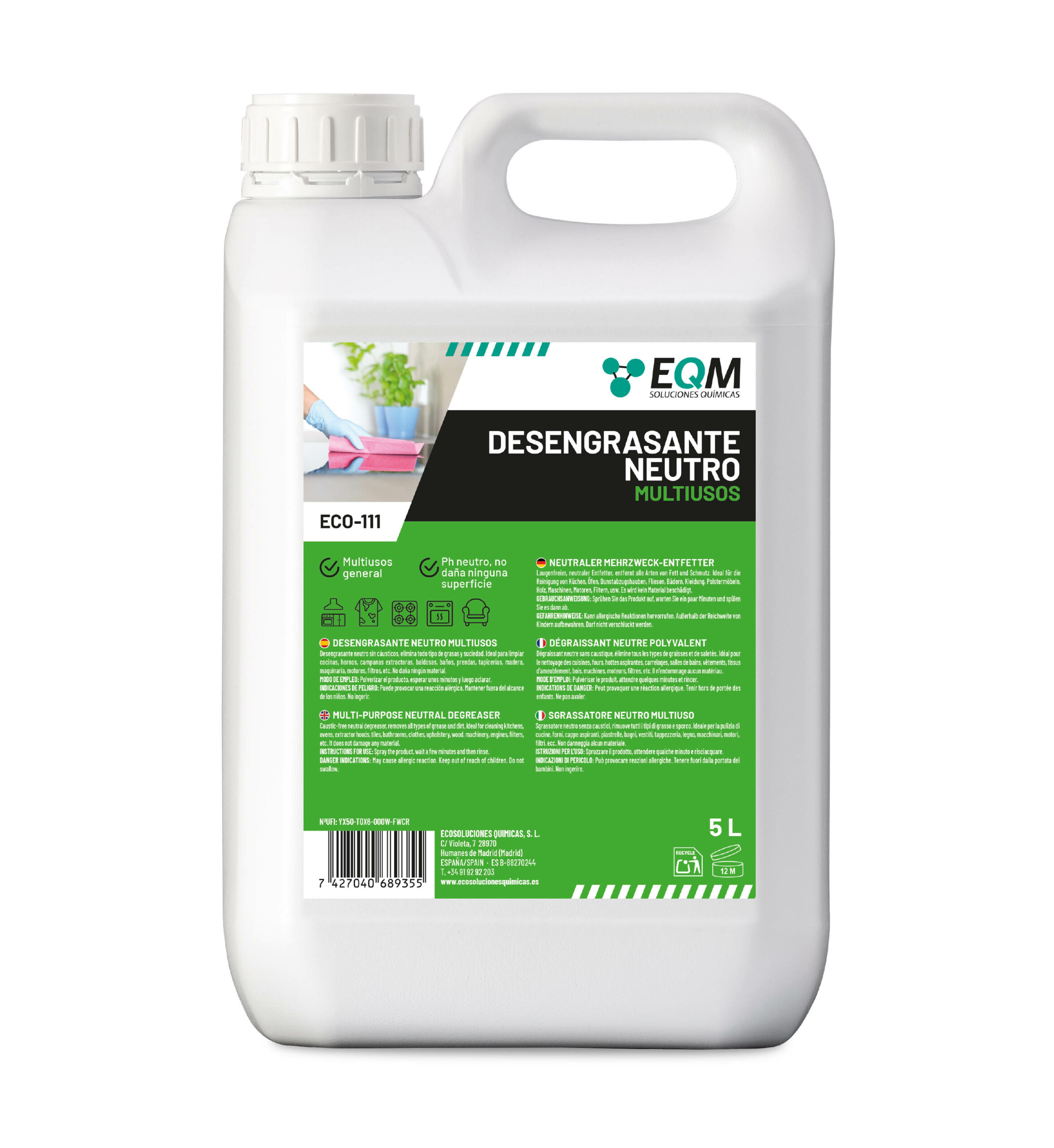 Desengrasante Multiusos Neutro - 5L