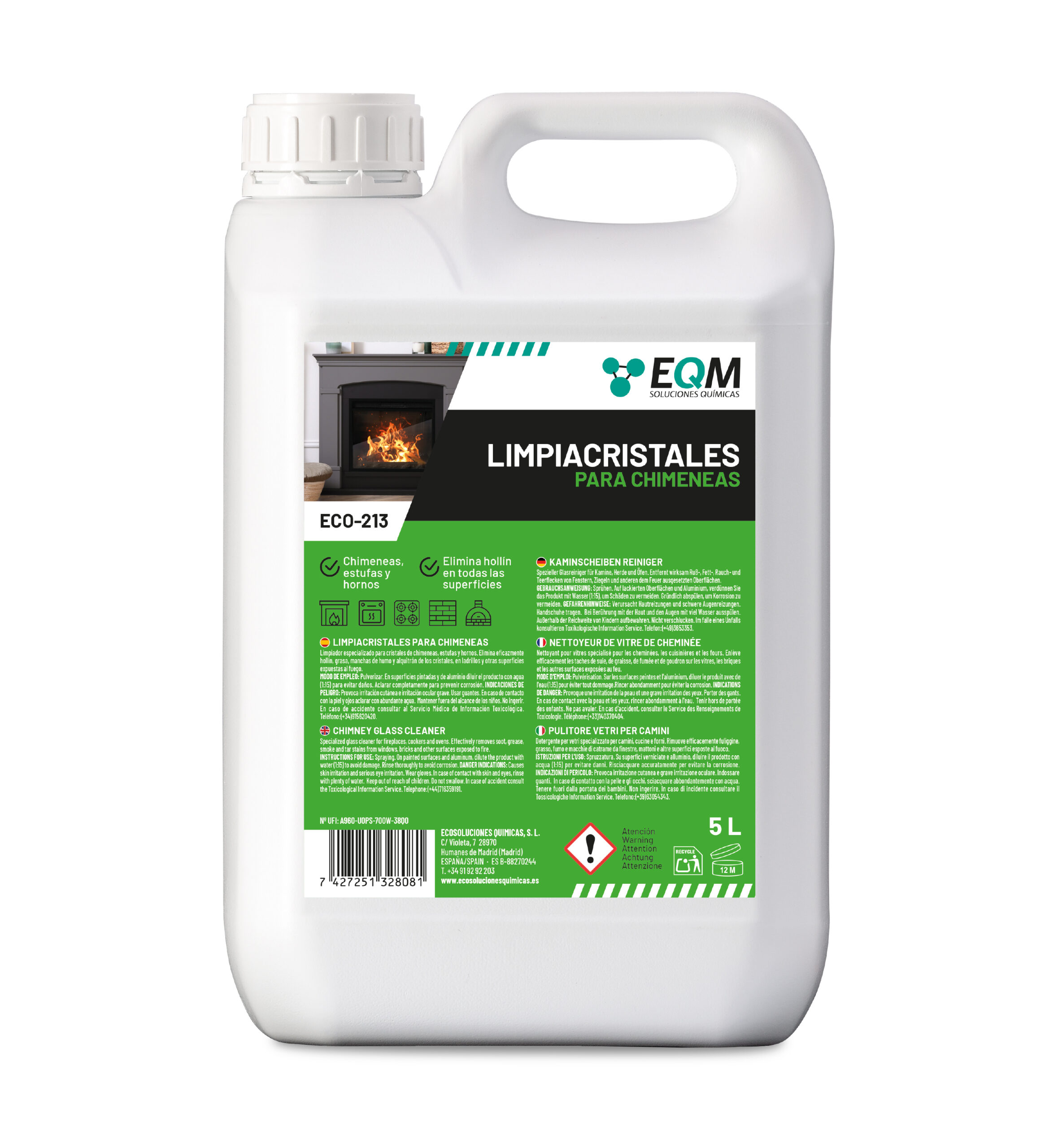 Limpiacristales para Chimenea