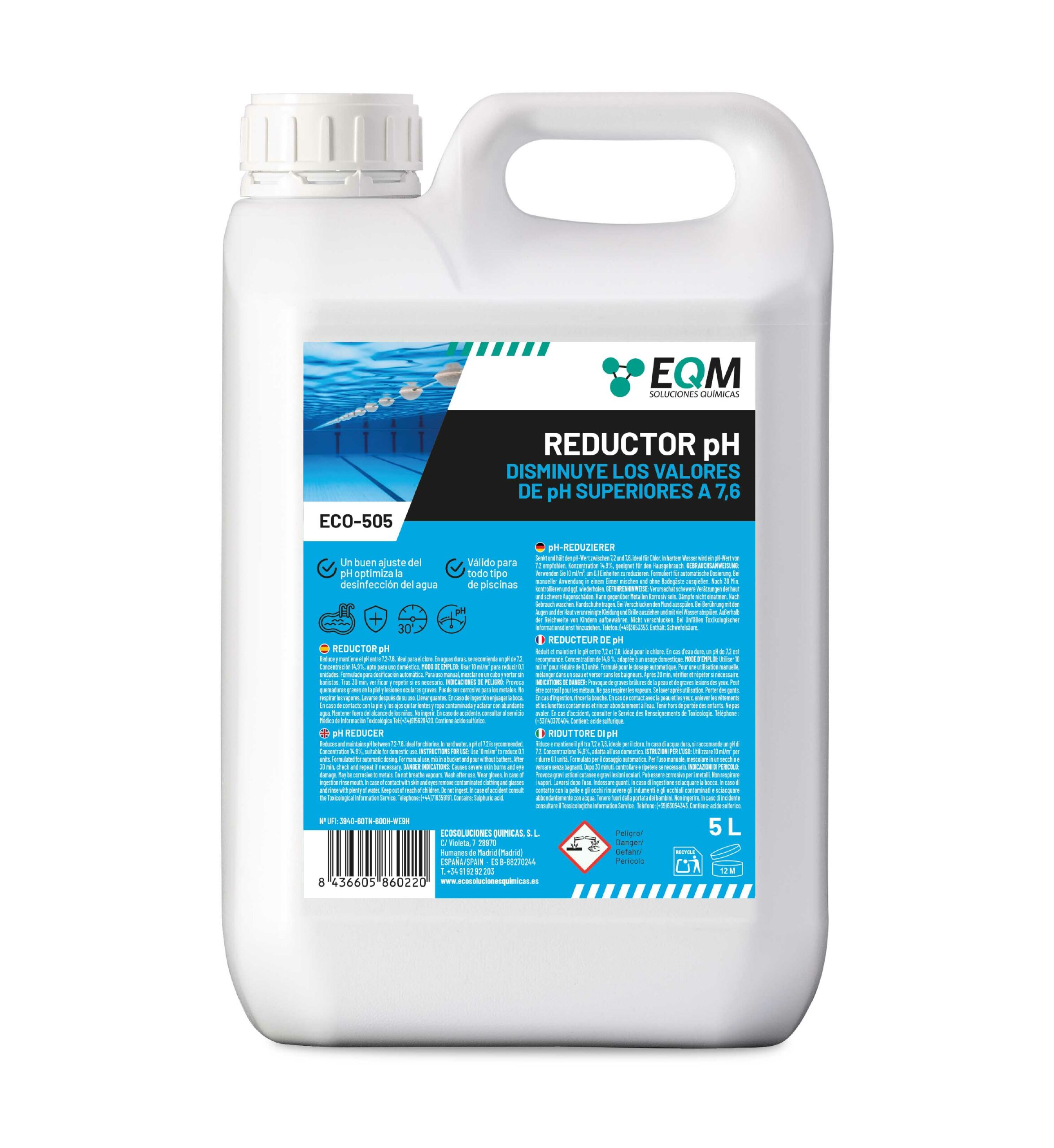 Reductor pH para Piscinas
