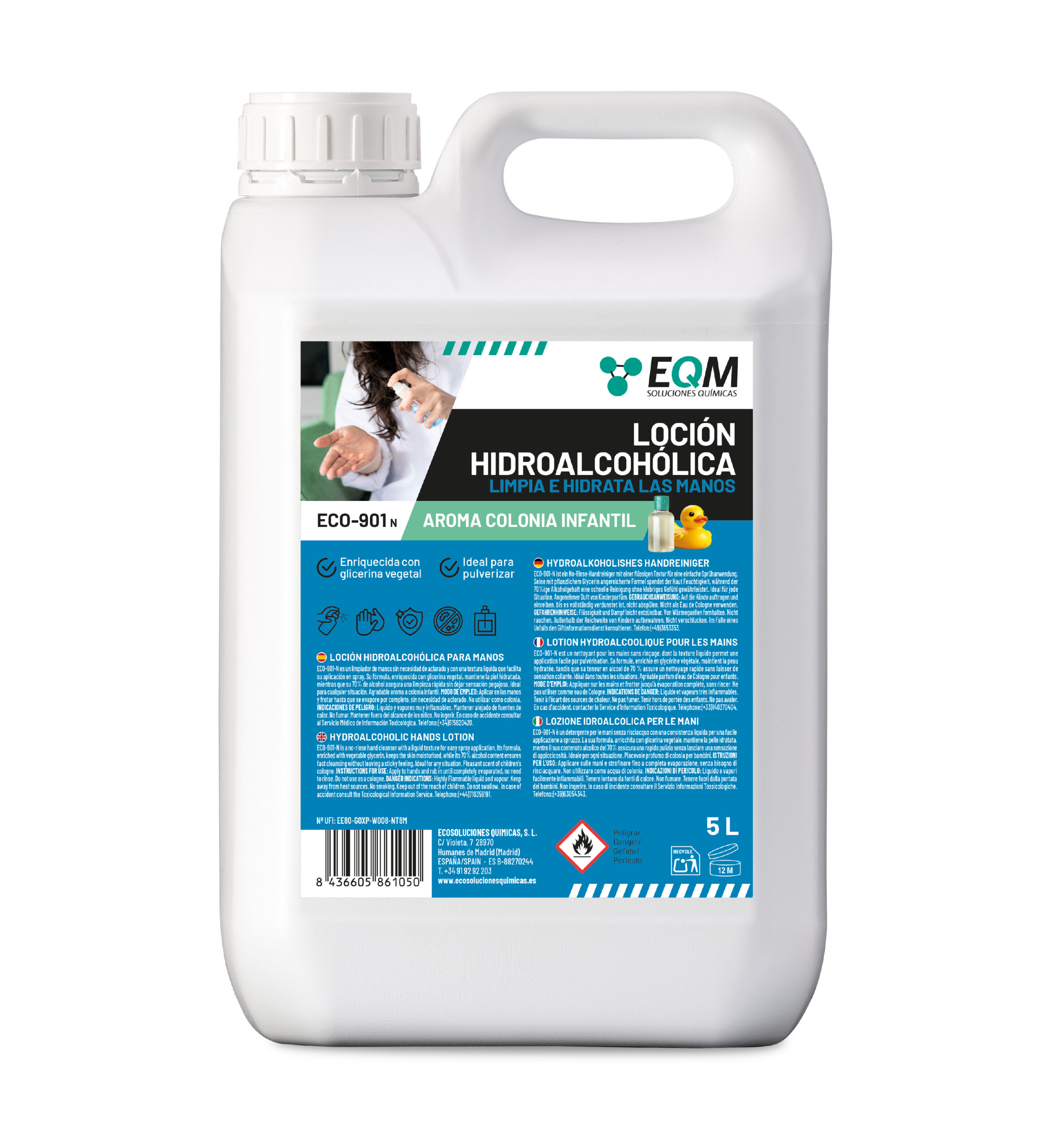 Loción Hidroalcohólica para Manos aroma Colonia Infantil